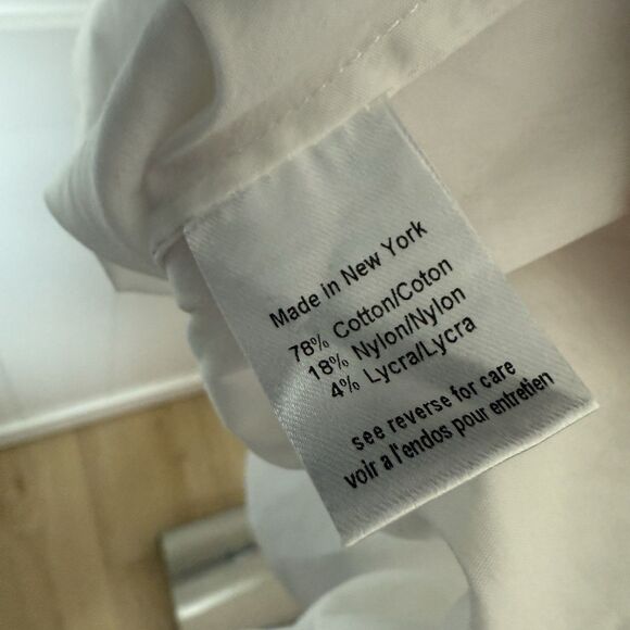 Caroline Constas Bow Halter Top White Sz M Volume Babydoll Peplum Color-block - Picture 5 of 15